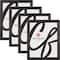 4 Pack Craig Frames Wiltshire 200 Ebony Picture Frame
